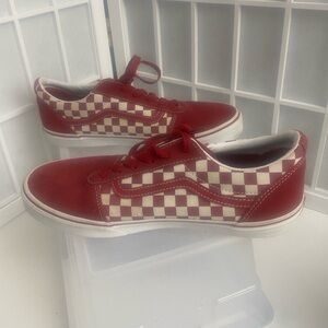 Stylish Van's Red and White Retro  Women's Sneakers Sz. 8.5 women
